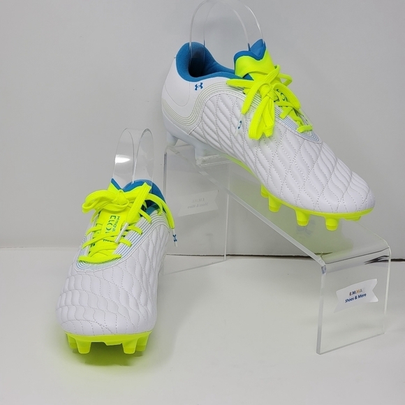 Under Armour Magnetico Pro 3 FG Women Soccer Cleats Size 6 White 3027497-101 New - Picture 3 of 9